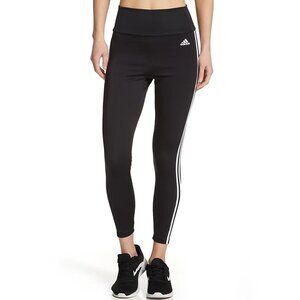 Adidas 3 Stripes High Rise 7/8 Length Tights | Size S | NWT | Black